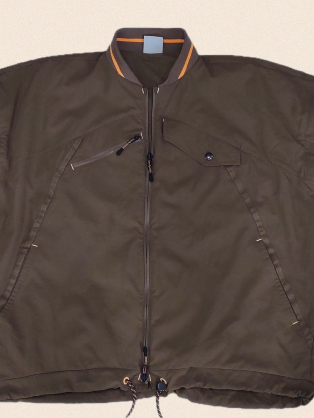Gymshark 2-in-1 Convertible Zip-Off Sleeve Jacket Vest Khaki Olive Size Small